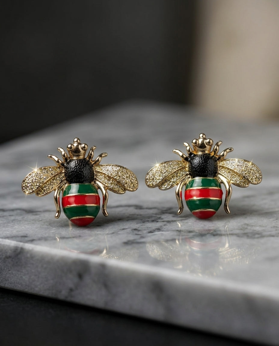 "The Royal Hive Enamel Studs"