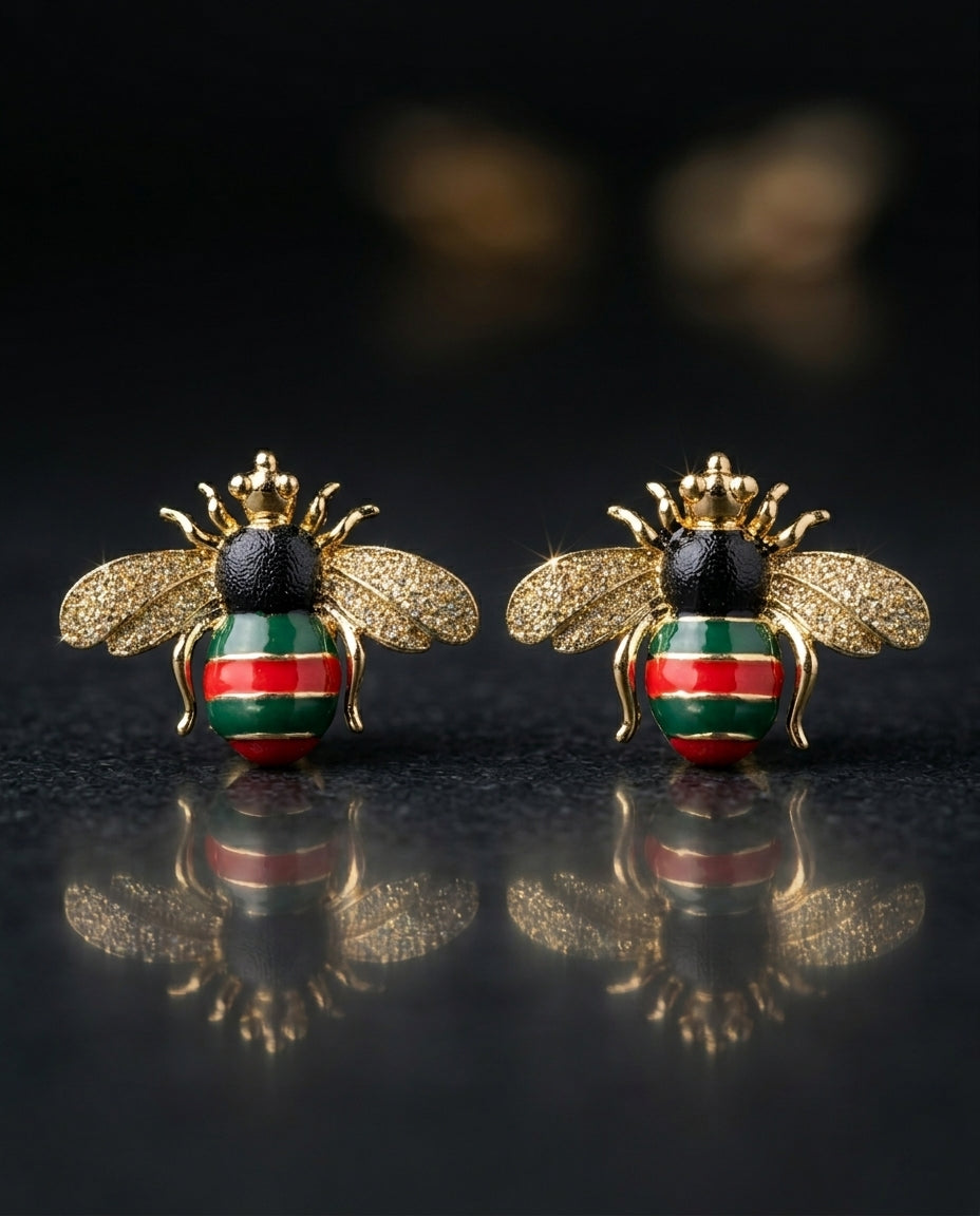 "The Royal Hive Enamel Studs"