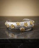 "The Gilded Meadow Hammered Cuff"