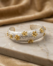 "The Gilded Meadow Hammered Cuff"