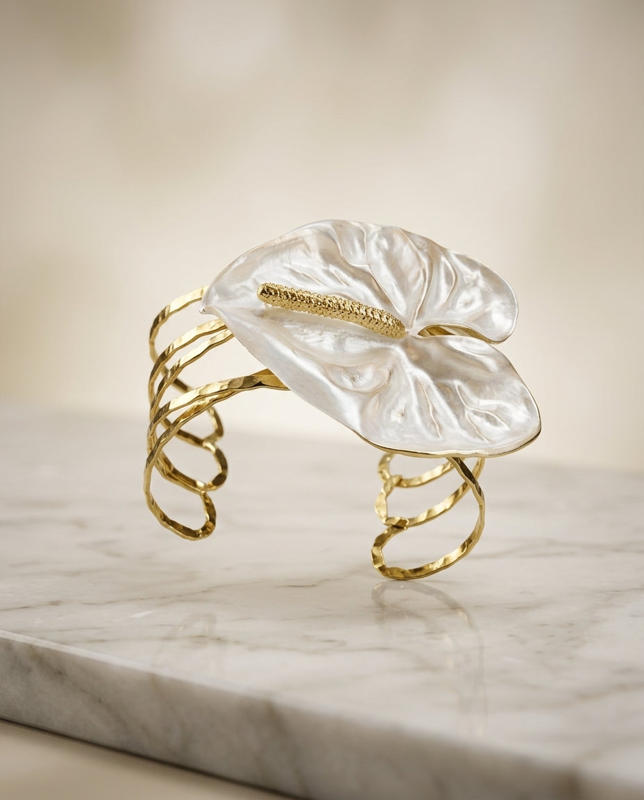 "The Big Leaf Enamel Cuff"