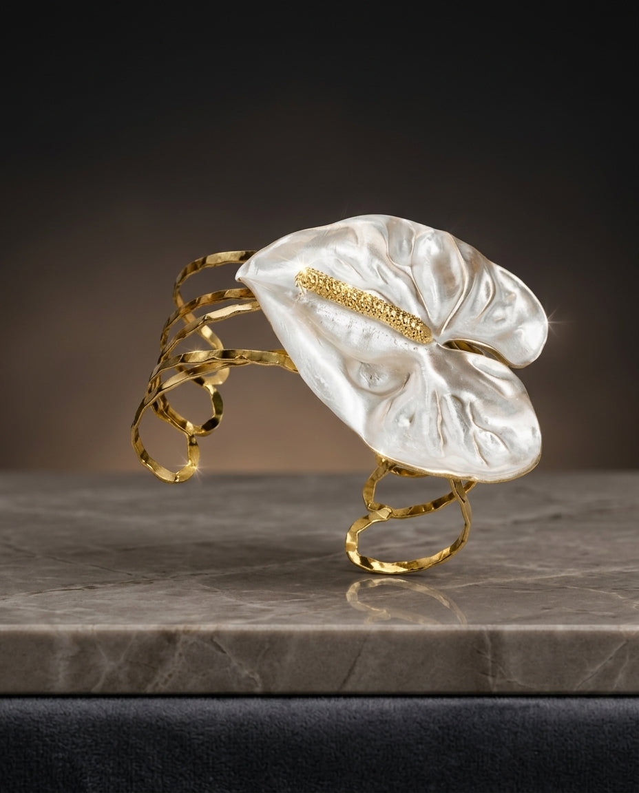 "The Big Leaf Enamel Cuff"