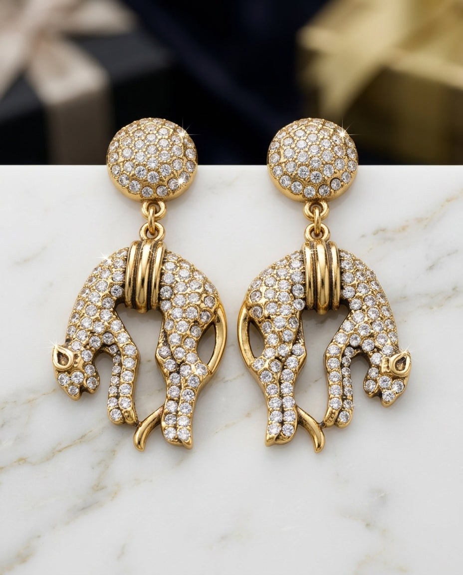 Panther Drop Earrings