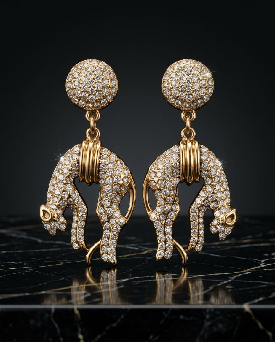 Panther Drop Earrings