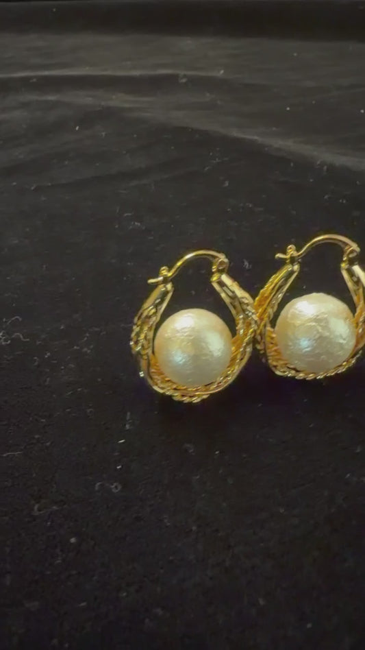 Pearl drop earrings