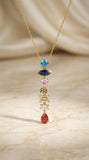 Rainbow Luxe Drop Necklace