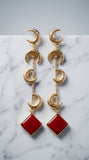 Golden Moonfall Dangle Earrings