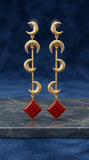 Golden Moonfall Dangle Earrings