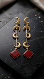 Golden Moonfall Dangle Earrings