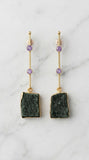 Violet Aura Drop Earrings