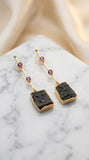 Violet Aura Drop Earrings