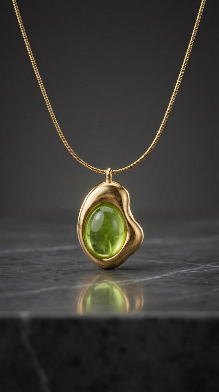 Emerald Aura Minimal Necklace